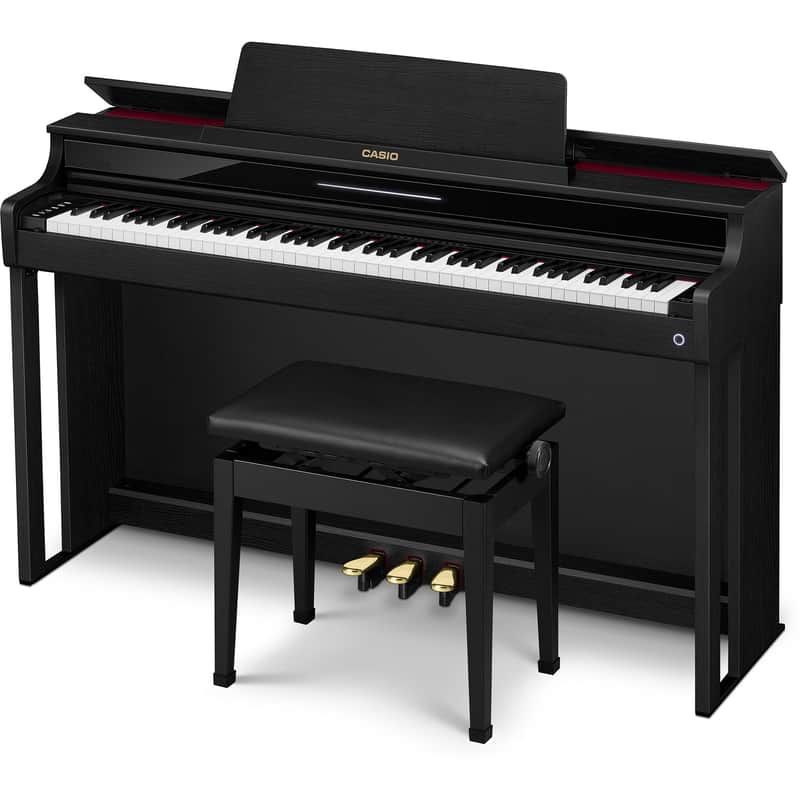 Piano de Mueble Casio Celviano AP-550 Negro 88 Teclas Acción de Martillo con Silla
